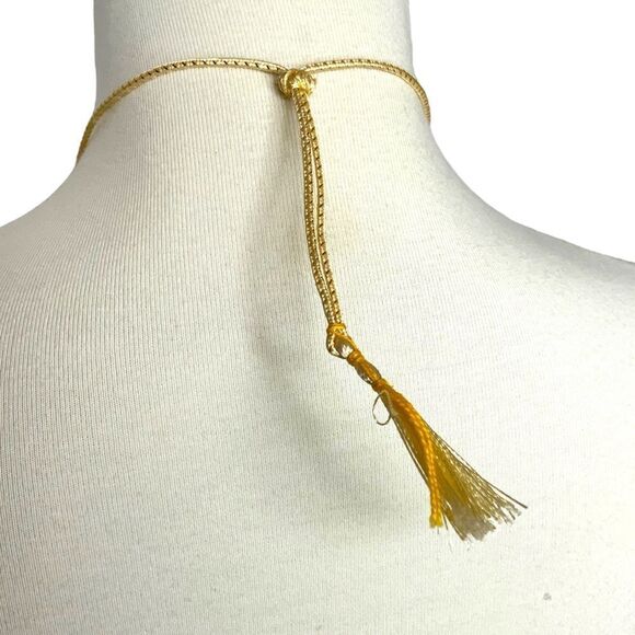 Rhinestone blue silver tone adjustable necklace - Picture 10 of 10